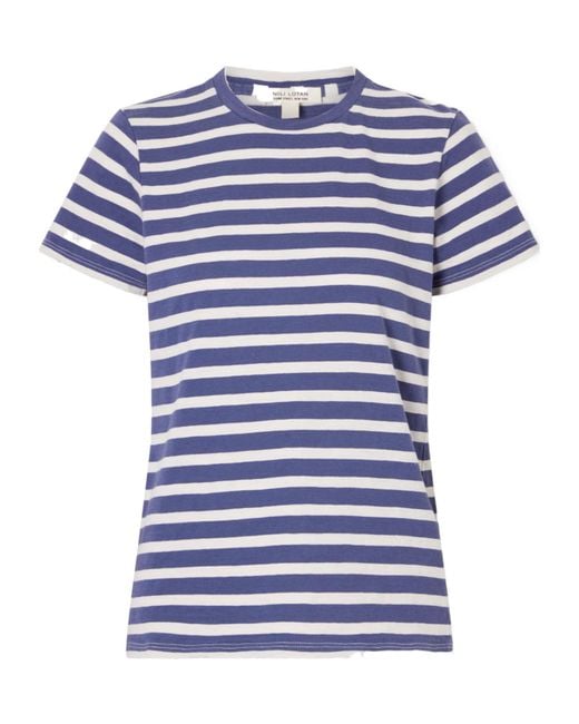 Nili Lotan Blue Lana Striped T-Shirt