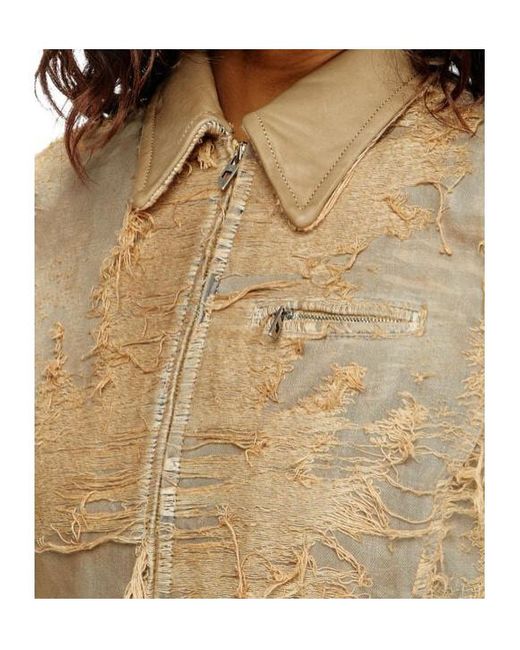 DIESEL Natural De-Nea-Fsg Slim Distressed Denim Jacket