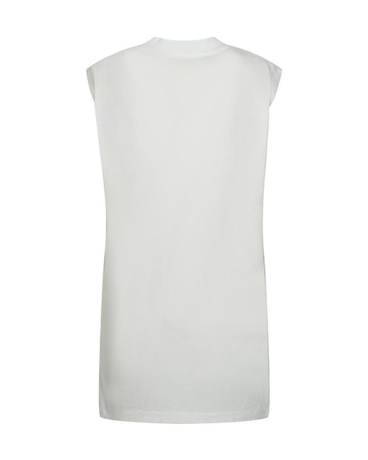 Maison Margiela White Graphic Printed Sleeveless T-Shirt