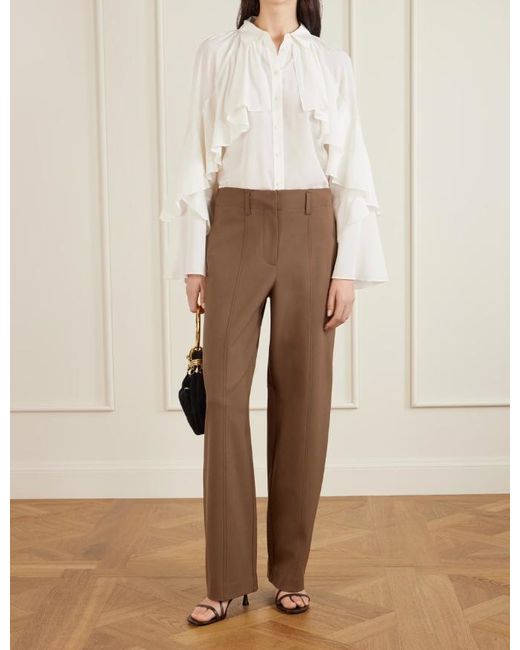 Ulla Johnson Brown Pleated Casual Pants