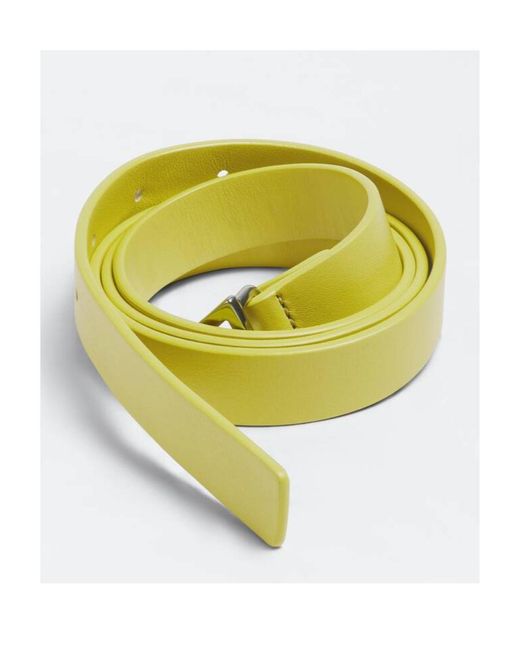 Bottega Veneta Yellow Triangular Needle Buckle Belt for men