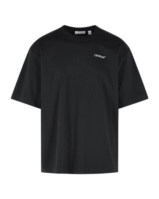 Off-White c/o Virgil Abloh Black 'Half Arrow' Cotton T-Shirt for men