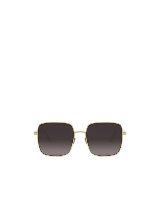 Dior White Eyewear Cannage Square Frame Sunglasses