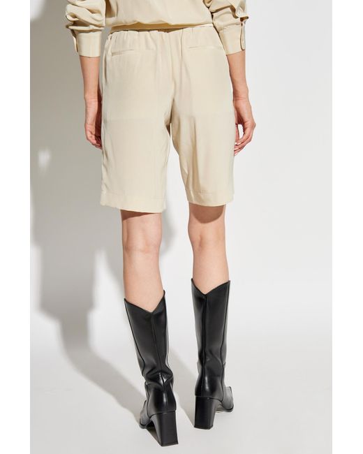Helmut Lang Natural Button Detailed Bomber Shorts