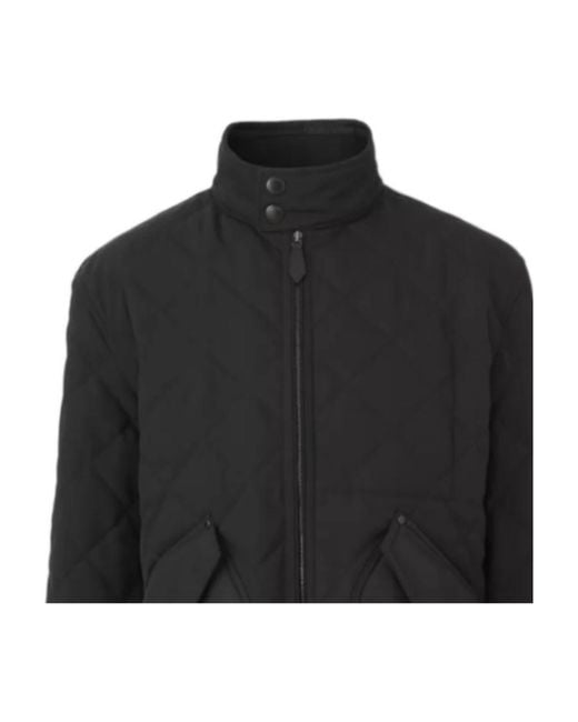 Burberry Black Quilted Zipped Jacket for men