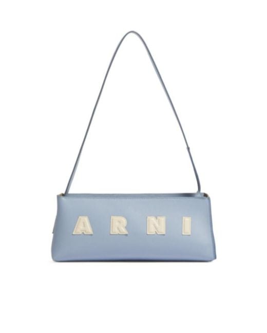 Marni Blue Museo Baguette Shoulder Bag