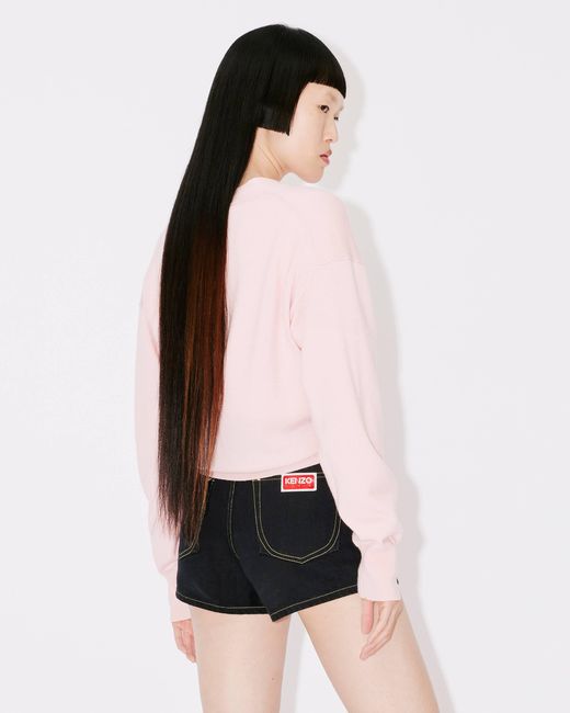 KENZO Pink 'Boke Flower' Wool Cardigan