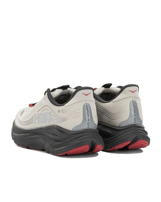 Hoka One One Gray 'Clifton 11 Gtx' Low-Top Sneakers for men