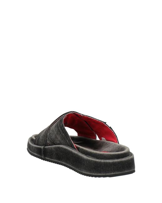 DIESEL Black Cowboy Minimalist Sandals