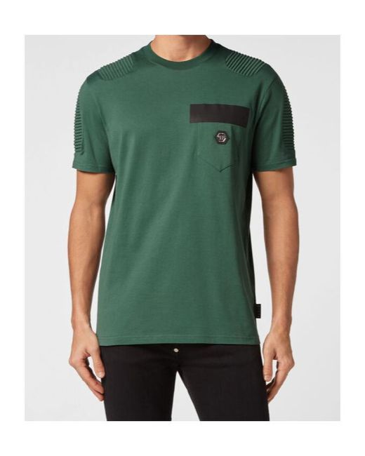 Philipp Plein Green Short-Sleeved T-Shirt for men