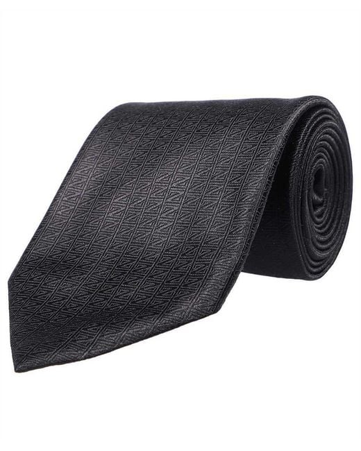 Zegna Black Pointed Tie for men