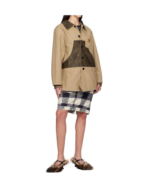 ANDERSSON BELL Natural Carpenter Shorts Inserted Jacket for men
