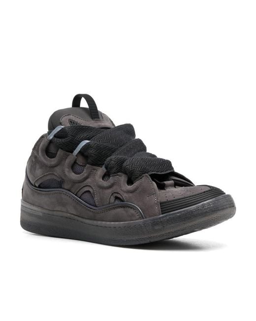 Lanvin Black Curb Lace-Up Sneakers for men