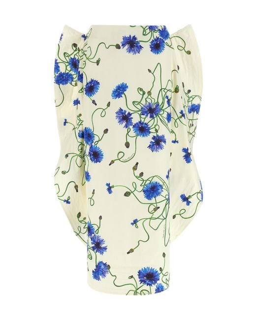 Stella McCartney Blue Ruffled High Waist Skirt