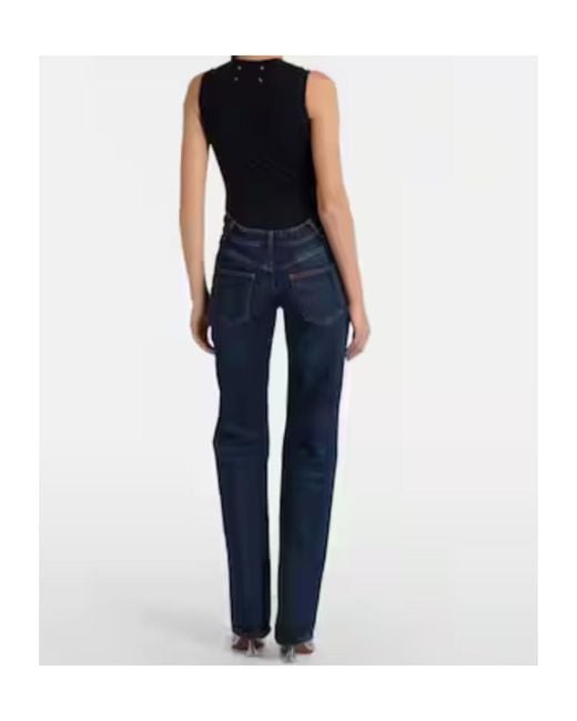 Jean Paul Gaultier Blue Curved Bootcut Jeans