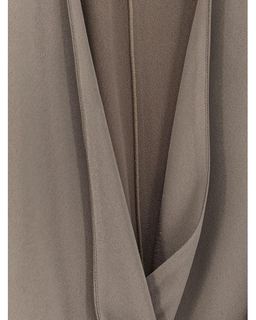 Alysi Natural Draped V-Neck Sleeveless Top