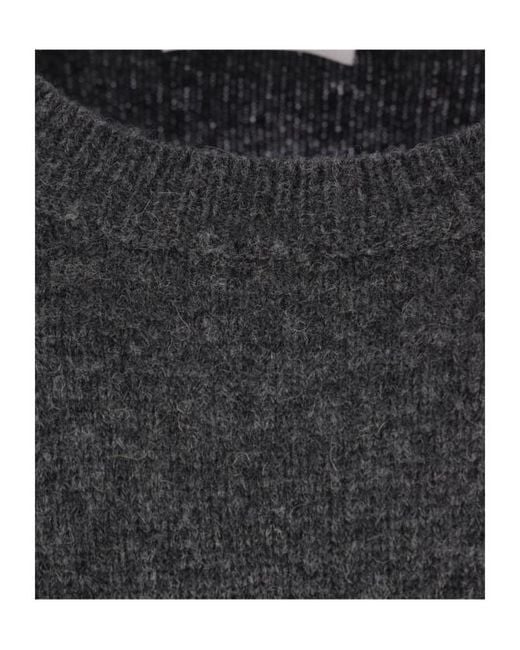 Roberto Collina Gray Crew Neck Knitted Sweater for men
