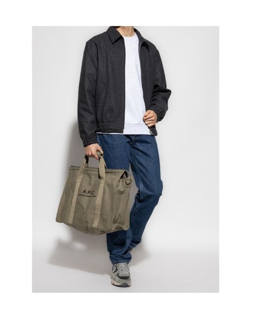 A.P.C. Black Checked Zipped Jacket for men