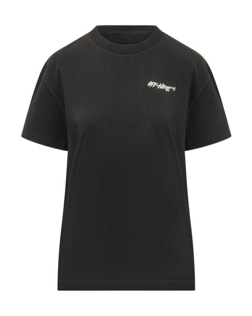 Off-White c/o Virgil Abloh Black Off Shadow Logo Crewneck T-Shirt