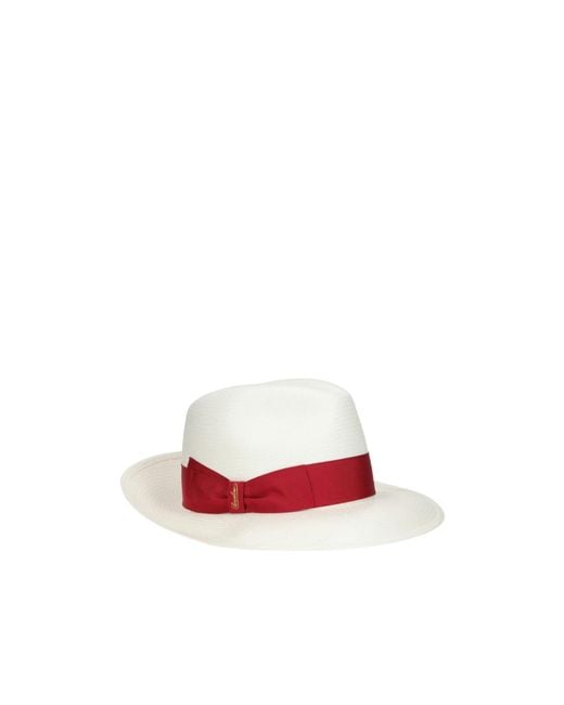 Borsalino White Giulietta Wide Brim Panama Hat