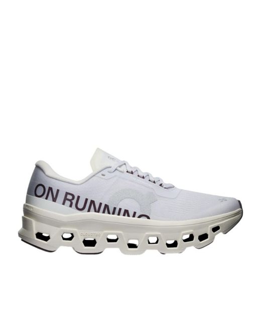 On Shoes White Cloudmonster 1 Running Shoes
