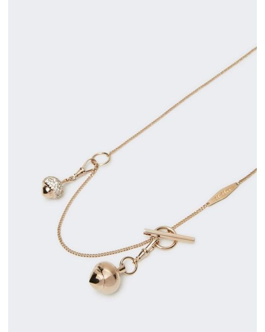 Max Mara White Long Necklace With Pendants