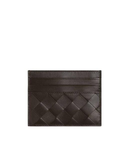 Bottega Veneta Black Intrecciato Open Top Card Case