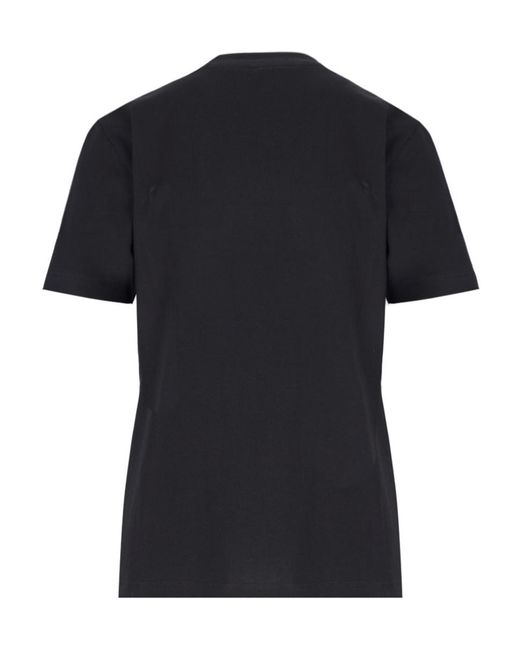 Fendi Black Logo Detailed Crewneck T-Shirt