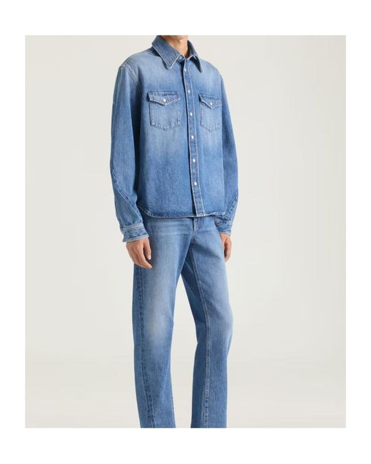 Givenchy Blue Couture Seam Shirt for men