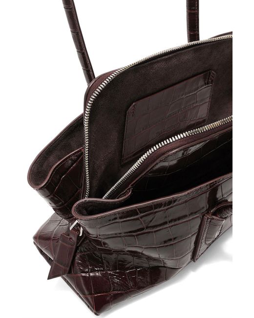 The Attico Brown The La Passeggiata Small Top Handle Tote Bag