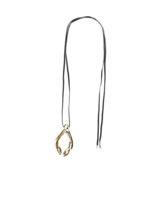 Tory Burch White Wishbone-Motif Necklace