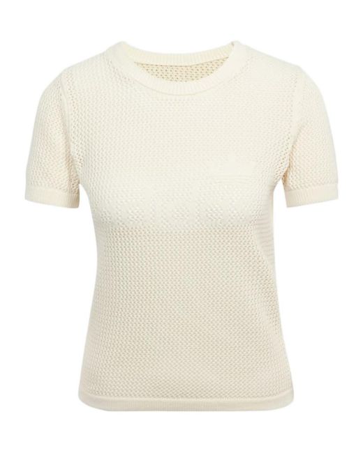 adidas Originals Originals Premium Crochet Cali Tee in White