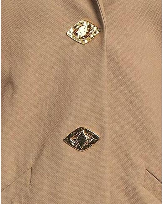 Ganni Natural Minimalist Single-Breasted Blazer