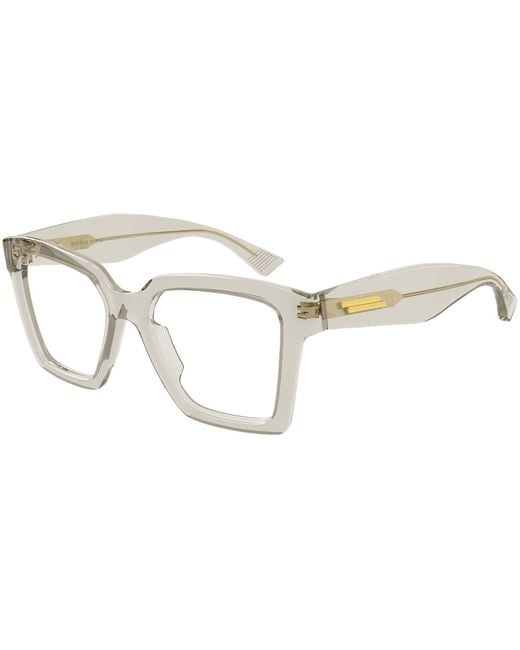 Bottega Veneta White Eyewear Square Frame Glasses