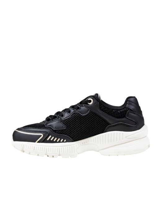 ARMANI EXCHANGE Black Logo-Patch Sneakers