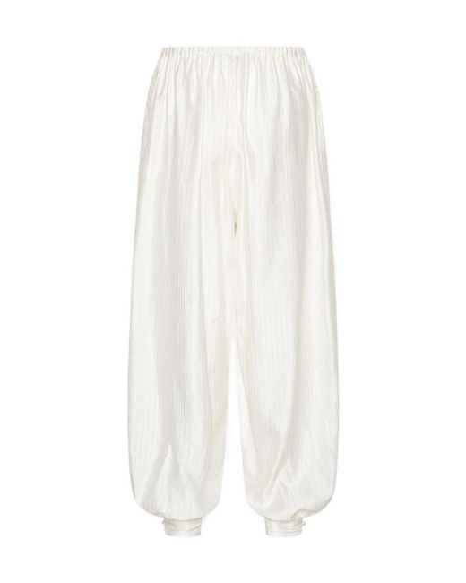 ROTATE BIRGER CHRISTENSEN White Striped Balloon Pants