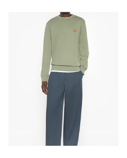 Maison Kitsuné Green Fox-Motif Sweatshirt for men