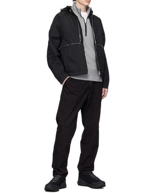 Stone Island Black Watro-Tc Convertible Jacket for men