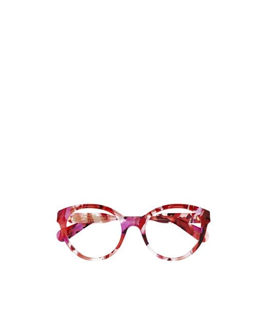 Chloé Red Butterfly-Frame Glasses