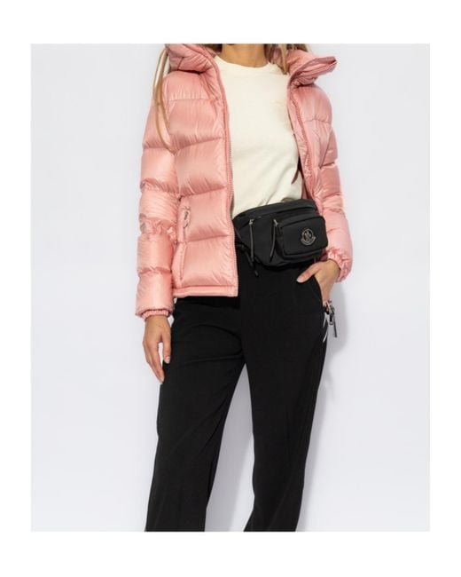 Moncler Pink Douro Zip-Up Puffer Jacket