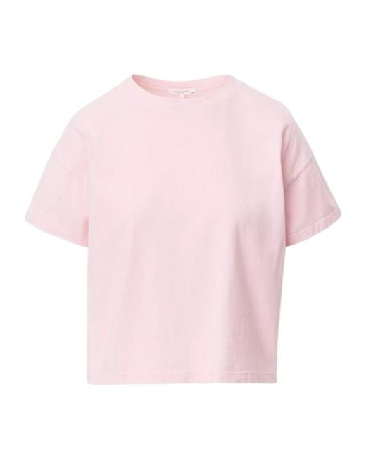 Rag & Bone Pink Washed Loose T-Shirt