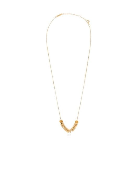 Bottega Veneta White Pendant Necklace