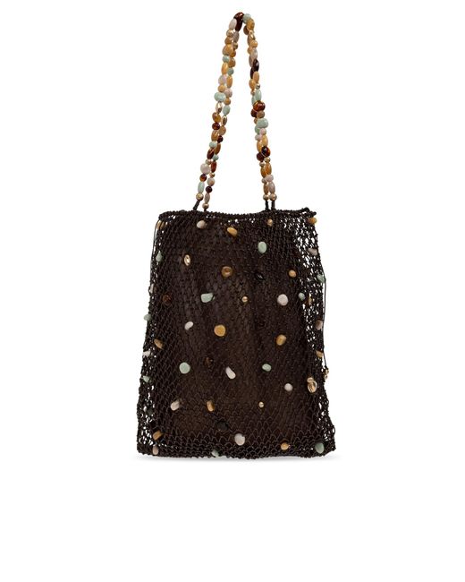 Cult Gaia White Logo Tote Bag