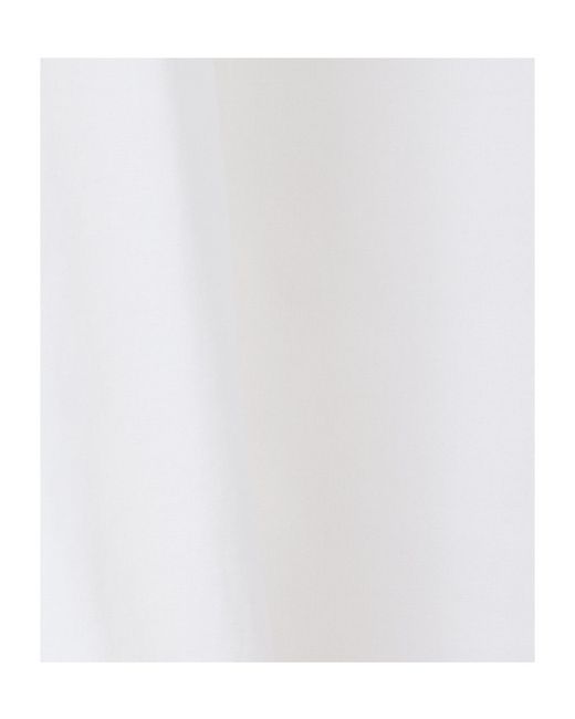 Peserico White Long-Sleeved Curved Hem Shirt