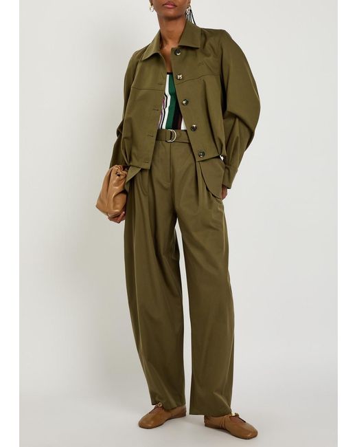 Loewe Green Blended Cotton Pants