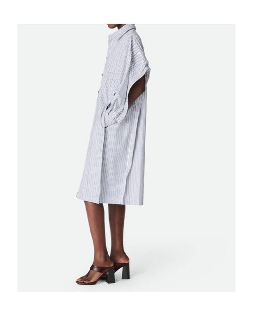 Bottega Veneta White Stripe Dress