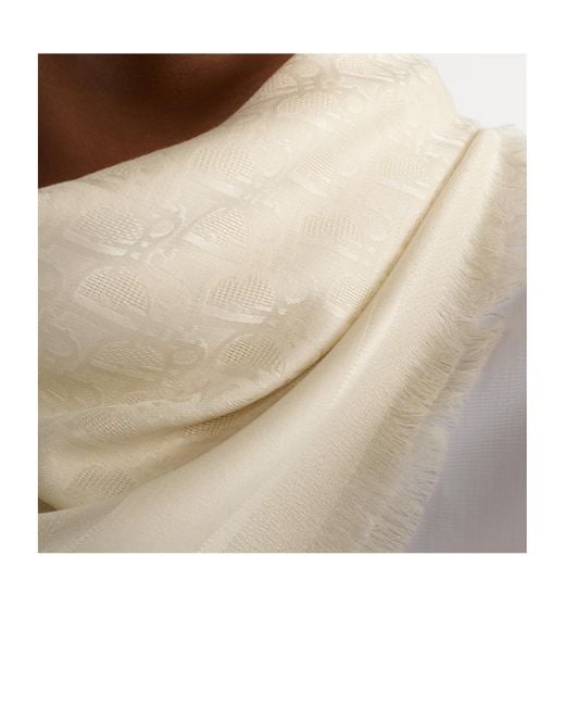 Dior White Oblique Shawl