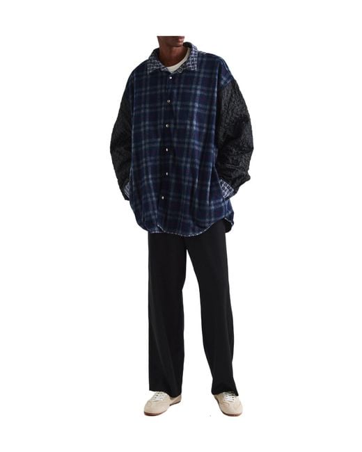 Maison Margiela Blue Mmm Check Rev Jkt for men