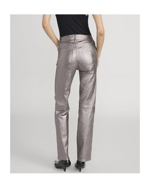 FRAME Gray Casual Pants With Belt Loops