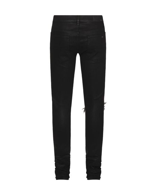 Amiri Black Belt-Loop Jeans for men